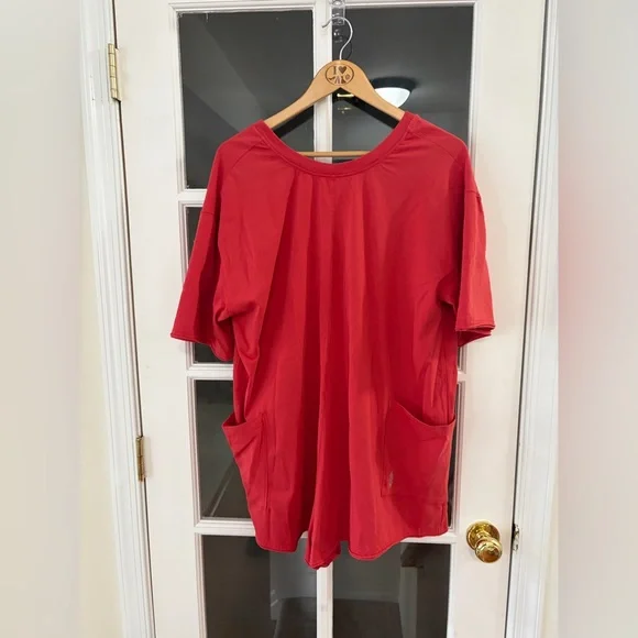 Free People Movement Hot Shot Tee Romper - Size M - Winterberry Red - Picture 3 of 9